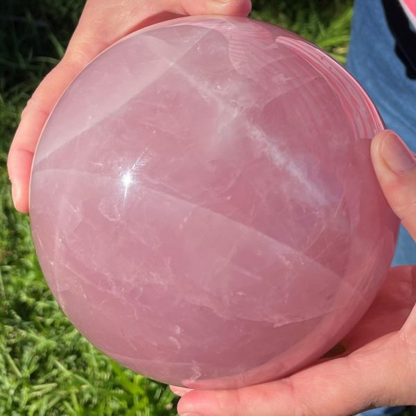 star rose quartz sphere from Madagascar