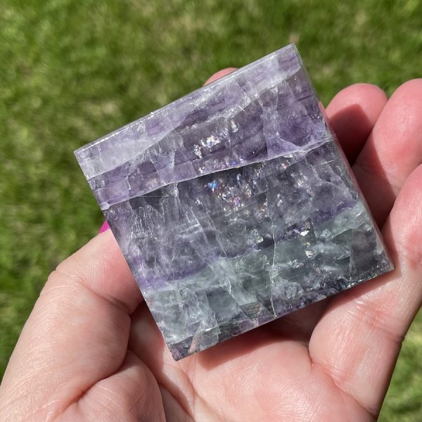 Rainbow Fluorite polished crystal