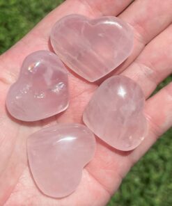buy rose quartz hearts in mini size