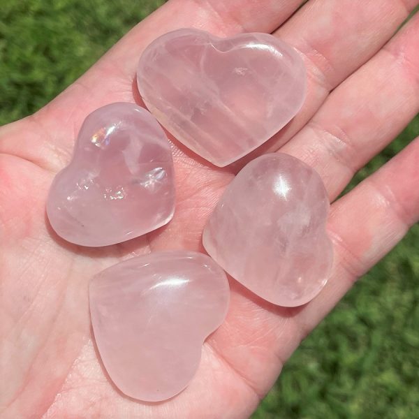 buy rose quartz hearts in mini size
