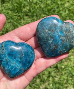 blue apatite hearts