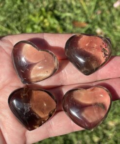 smoky quartz hearts