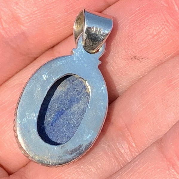lapis lazuli pendant in 925 silver from Afghanistan