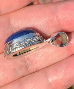 lapis lazuli silver pendant