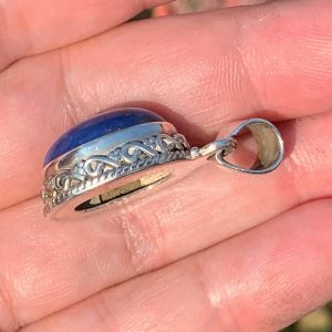 lapis lazuli silver pendant