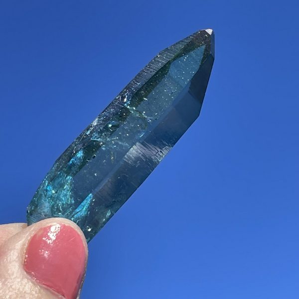 RIGHT - tabby form aqua aura quartz point