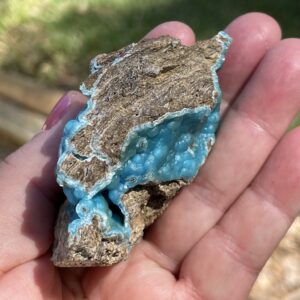 blue hemimorphite crystals