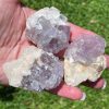 Blue Fluorite crystals with Purple