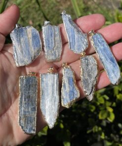 blue kyanite ruler pendants