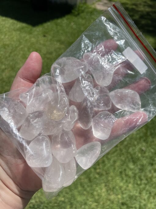 250 g bag of A+ gram of clear quartz tumbles