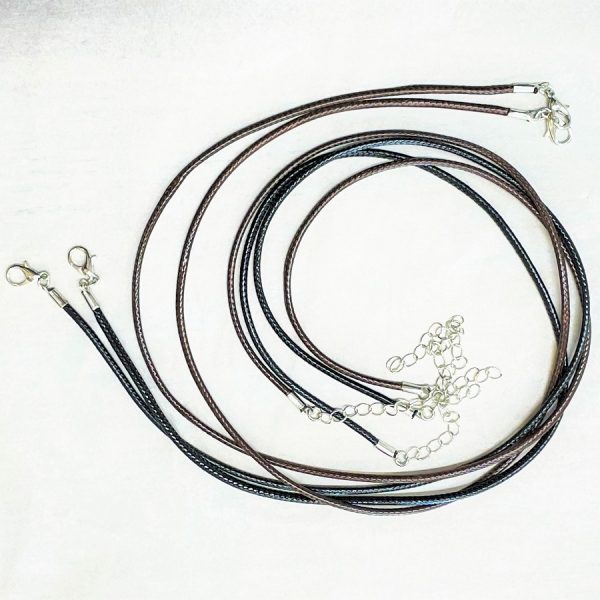 Wax Cord necklaces in brown and black rope