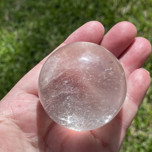 A grade clear quartz sphere