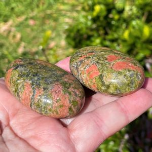 Unakite pebbles from USA
