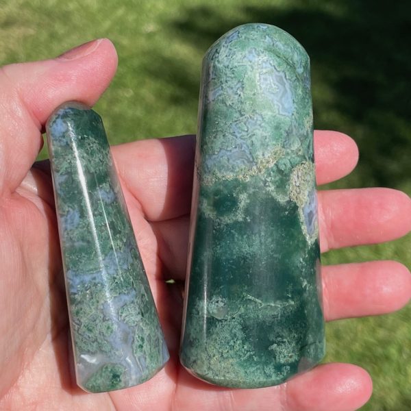 Moss Agate polished crystals