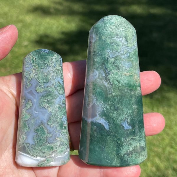 Moss Agate uprights