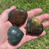 green agate hearts from India