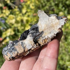 hematite on quartz cluster