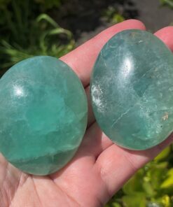 green fluorite large tumbles from Madagascar