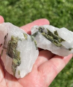 green tourmalated quartz from Brazil