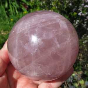 star rose quartz sphere from Madagascar