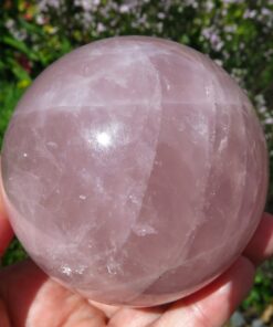 Madagascan rose quartz sphere