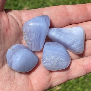 Blue Lace Agate tumble from Namibia