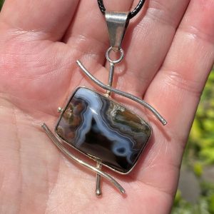 Agate Silver Pendant from Brazil