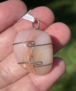 Andean pink opal pendant