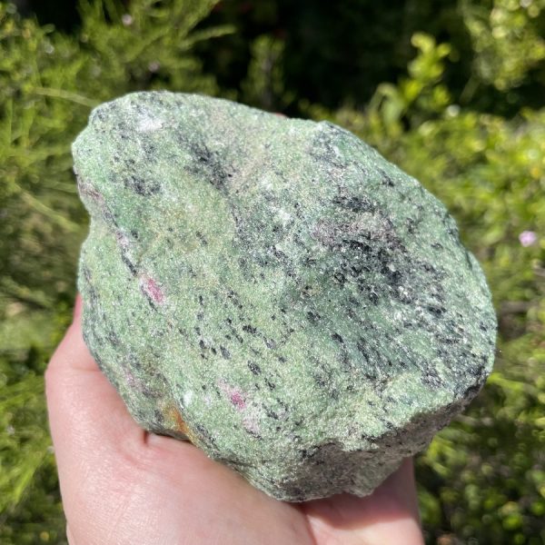 ruby in zoisite rough from Tanzania
