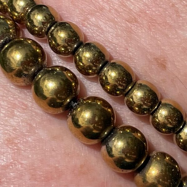 hematite bracelets in golden colour