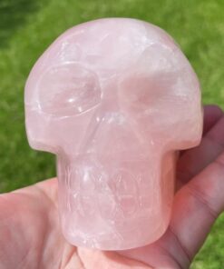 rose quartz skull from Brazil
