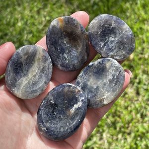 Iolite worry stones from India