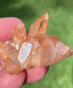 buy tangerine aura quartz cluster from USA