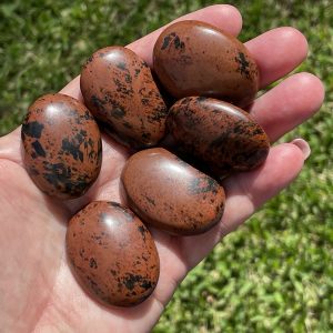 mahogany obsidian worry stones
