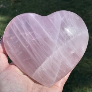 star rose quartz heart