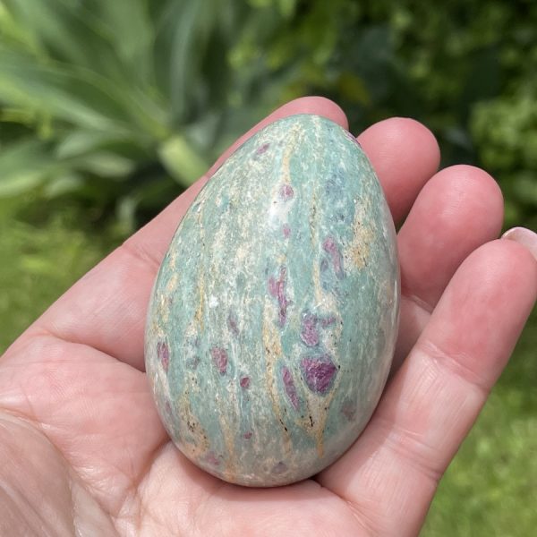 ruby fuchsite egg from India