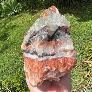 multi coloured calcite rough