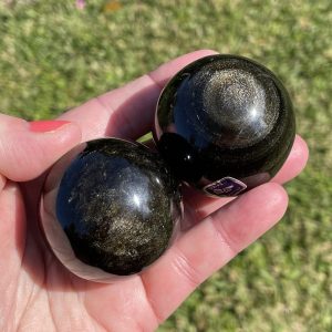 goldsheen obsidian sphere