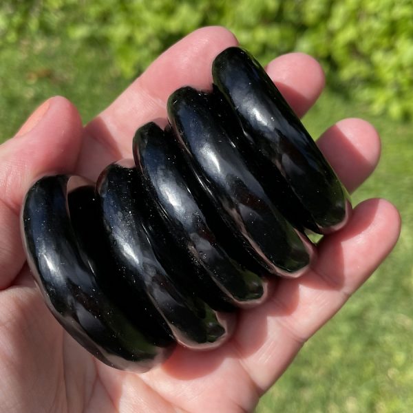 Black Obsidian Flat Stones