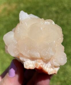 stilbite crystals with clear and okenite