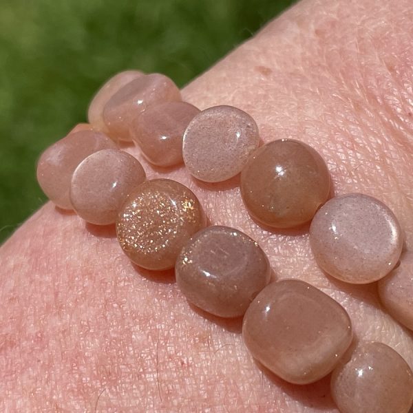 Sunstone bracelets alternatively peach moonstone bracelets.