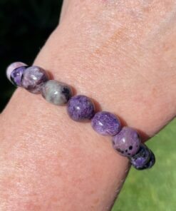 charoite bracelets with rounder beads