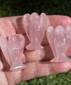 crystal rose quartz angels