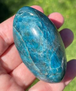 blue apatite polished crystal