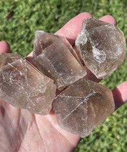 LARGE rutilated smoky quartz points from Brazil