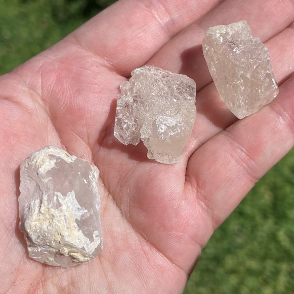 natural clear topaz crystals