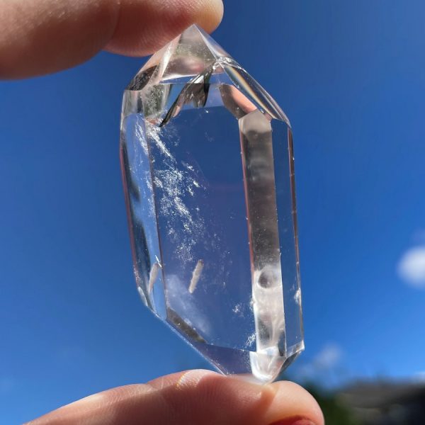 LEFT - double terminated clear quartz