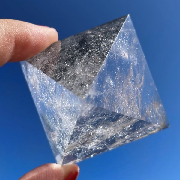 RIGHT - clear quartz pyramid