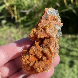 Orpiment Cluster with Pyrite and Calcite
