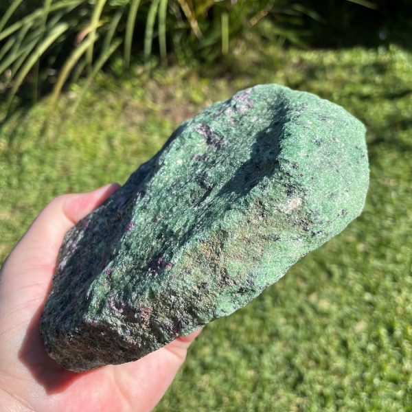 natural ruby zoisite rough from Tanzania